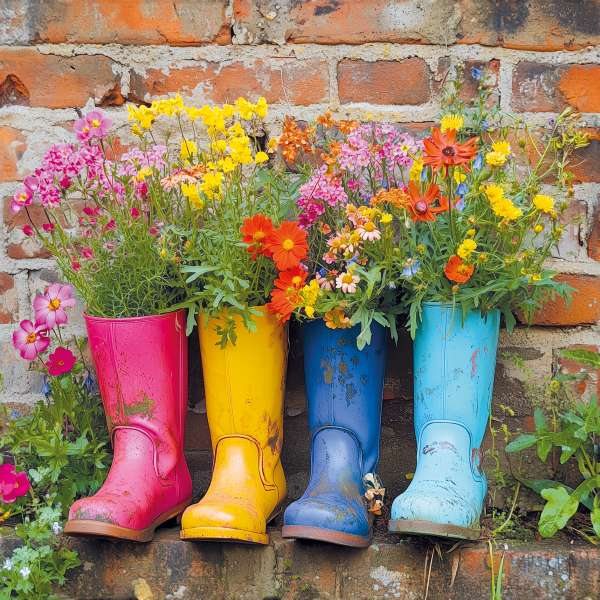 Garden Wellies Card