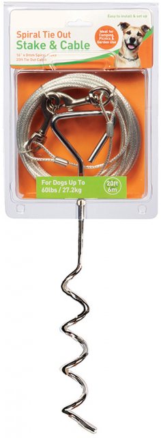 OTTERDEN Deluxe Tie Out Stake & Cable