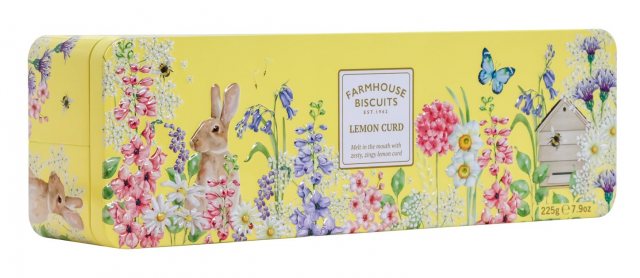 Farmhouse Biscuits Lemon Curd Biscuits Garden Tin 225g