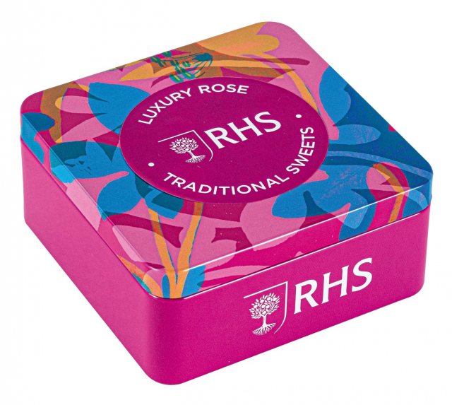 RHS Luxury Rose Traditional Sweets Tin 120g