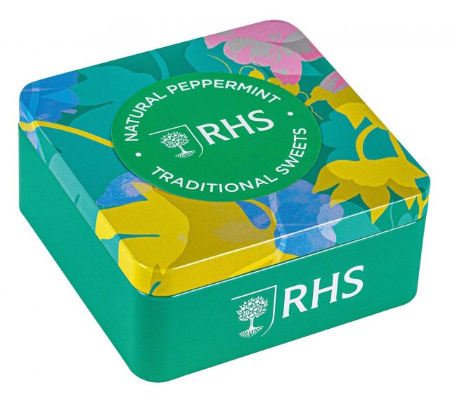 RHS Natural Peppermint Traditional Sweets Tin 120g