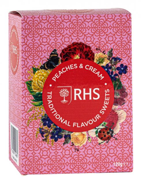 RHS Peaches & Cream Traditional Sweets 120g