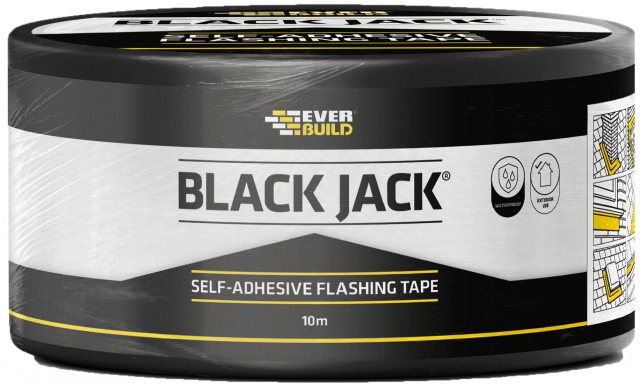 Everbuild Everbuild Black Jack Flashing Tape Black 75mm x 10m