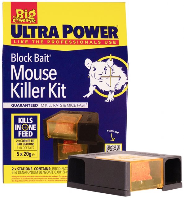 Big Cheese Big Cheese Block Bait Mouse Killer Kit 2 Pack