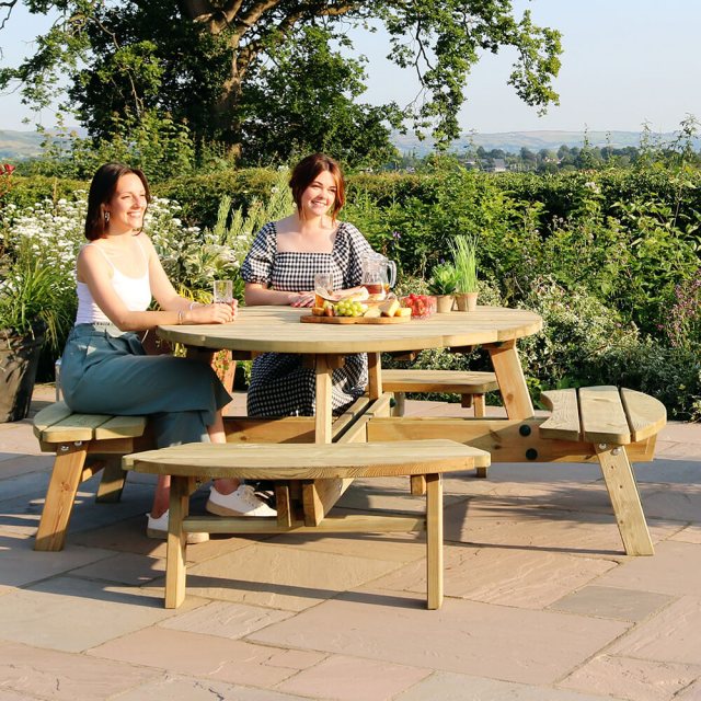 Zest Zest Rose Round Picnic Table