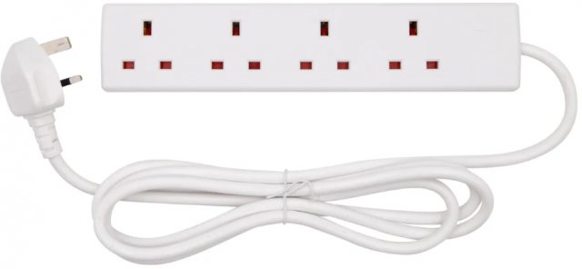 4 Socket Extension Lead 13a 2m