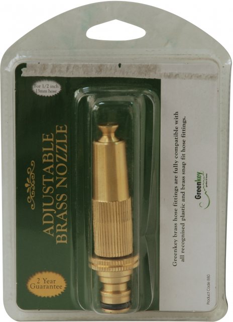 GREENKEY Greenkey Adjustable Brass Hose Nozzle