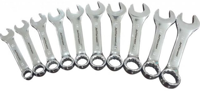 Jefferson Tools Jefferson Stubby Spanner Set 10 Piece