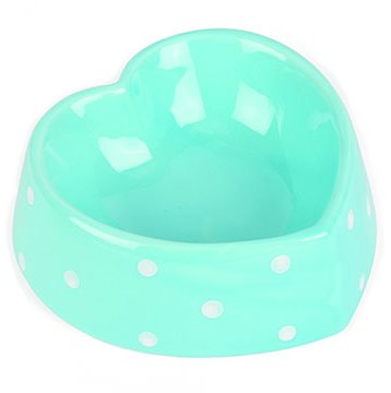 HAPPYPET Polka Heart Cat Bowl