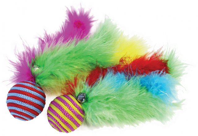 HAPPYPET Carnival Cat Ball 2 Piece