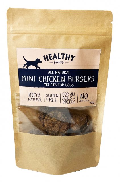 HAPPYPET Healthy Paws Mini Chicken Burgers 100g