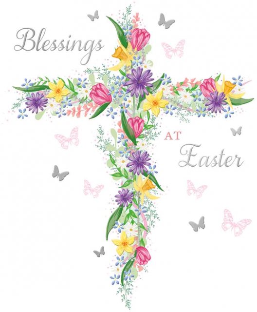 Blessings At Easter Cross Card