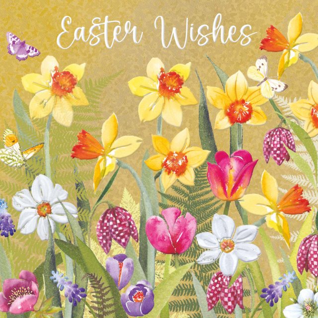 Easter Wishes Daffodils Card