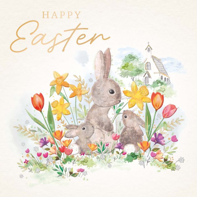 Happy Easter Bunnies Card