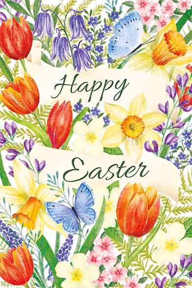 Happy Easter Tulips Card