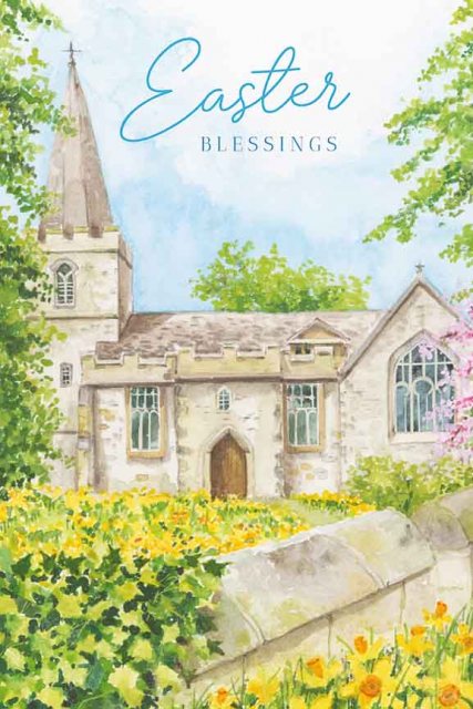 Easter Blessings Church Card