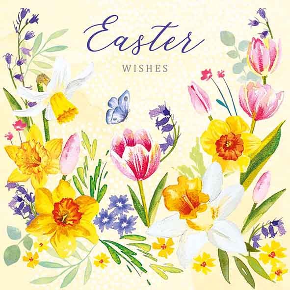 Easter Wishes Floral Card