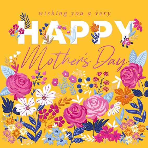 Happy Mother's Day Pink Floral Card