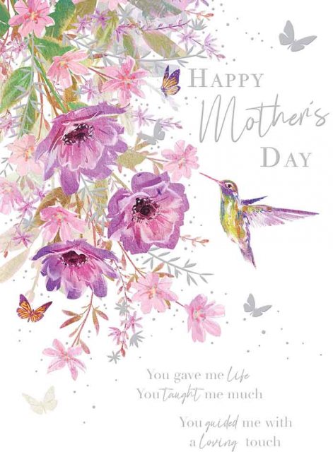 Happy Mother's Day Hummingbird Floral Card