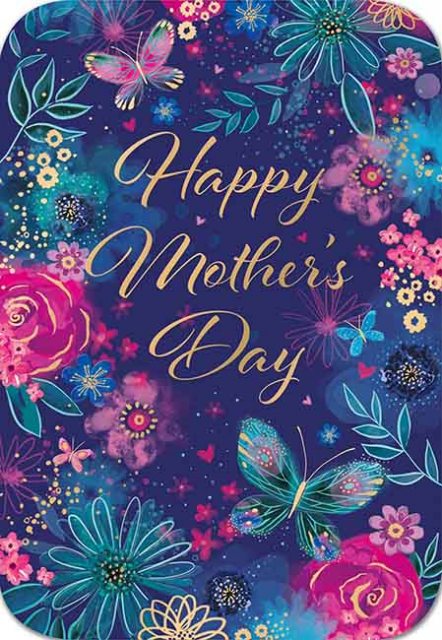 Happy Mother's Day Blue Floral Card