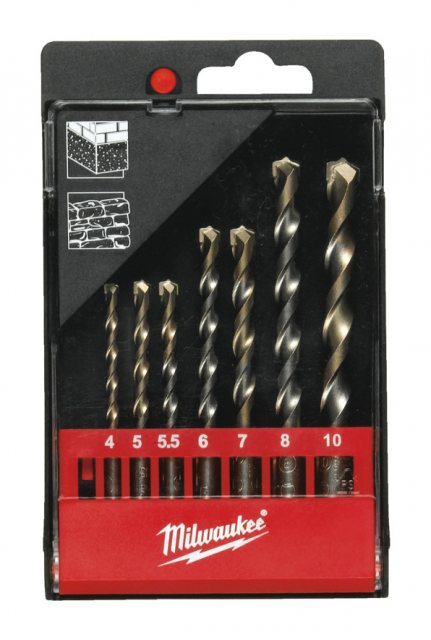 MILWAUKE Milwaukee Hammer Concrete Drill Bit Set 8 Piece