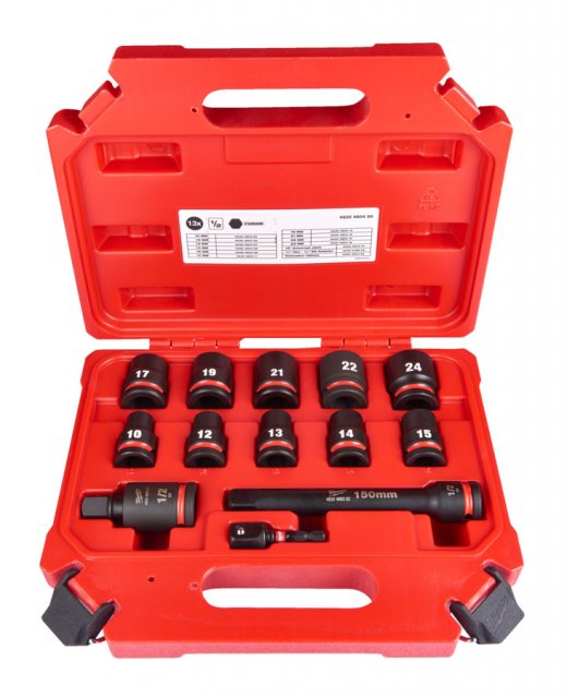 MILWAUKE Milwaukee Shockwave Hex Socket Standard 1/2" Set 13 Piece