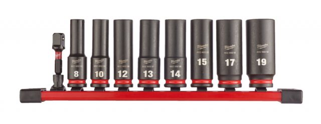 MILWAUKE Milwaukee Shockwave Hex Socket 3/8" Deep Set 9 Piece