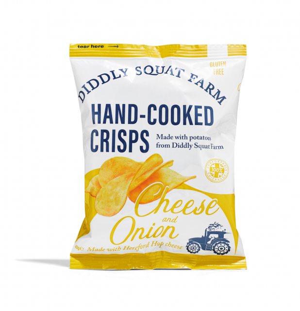 Diddly Squat Cheese & Onion Crisps 40g