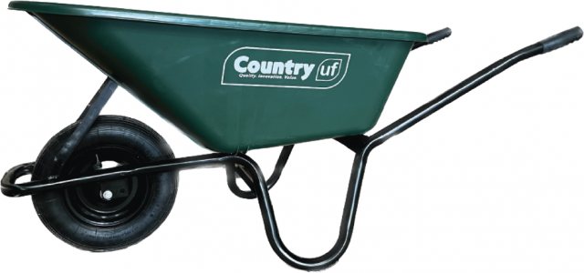 Country UF Pneumatic Wheelbarrow Green 100L