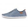 Lunar St Ives Leather Trainer Mid Blue