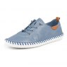 Lunar St Ives Leather Trainer Mid Blue