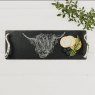 SERVING TRAY S H/COW SLATE