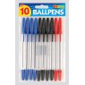 BALL PEN 10PK BLU/BLK/RED