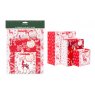 XMAS GIFT BAG 3PK RED REINDEER