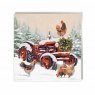 *XMAS CARD 6PK SNOWED IN