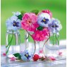 *CARD PANSY JARS CUBE Q29