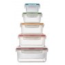 Lock N Lock Nestable Square Food Container Set 5 Piece