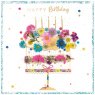 CARD FLORAL CAKE BEAUX CHIC