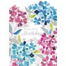 CARD BLUE & PINK FLOWERS ATR