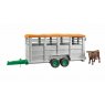 TOY LIVESTOCK TRAILER W/COW