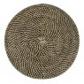 PLACEMAT RATTAN CIRCLE BLK