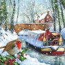 XMAS CARD ROBIN & CANAL BOAT Q8