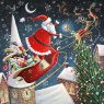 XMAS CARD SANTA & SLEIGH S6