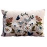 CUSHION EMBROIDERED GREY FLORAL