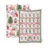 TEA TOWEL 2PK XMAS DITSY