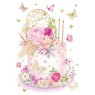 CARD FLORAL BIRTHDAY CAKE