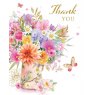 CARD VASE OF FLOWERS & BUTTERFLY