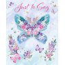 CARD FLORAL BUTTERFLY