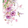 CARD HUMMINGBIRD FLORAL