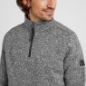 TOG34 Tog24 Pearson Knitlook Zip Neck Fleece Dark Grey